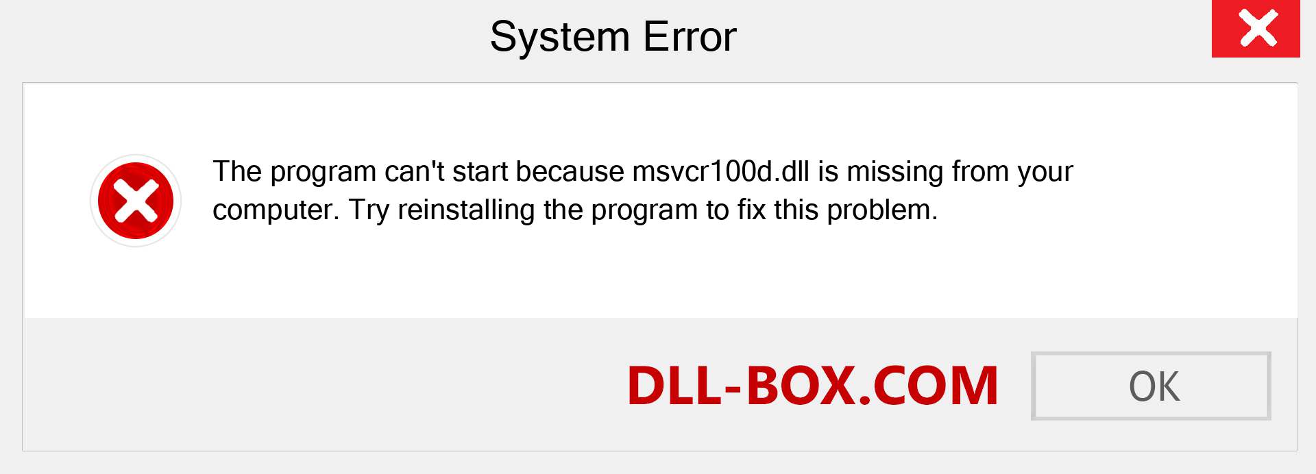  msvcr100d.dll file is missing?. Download for Windows 7, 8, 10 - Fix  msvcr100d dll Missing Error on Windows, photos, images